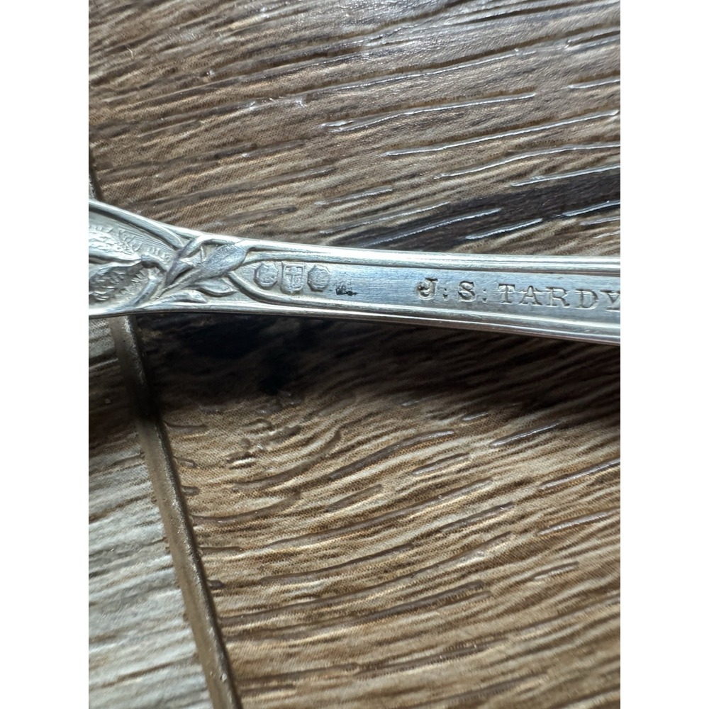 VTG Gorham Sterling Silver Teaspoon Iris Pattern Pat 1903 Art Nouveau - Picture 5 of 6